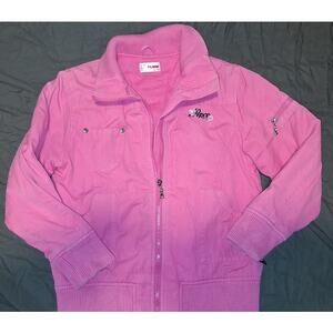 Pepco Girls Pink Zip-Up Jacket with Ribbed Collar & Cuffs – Size 140/68